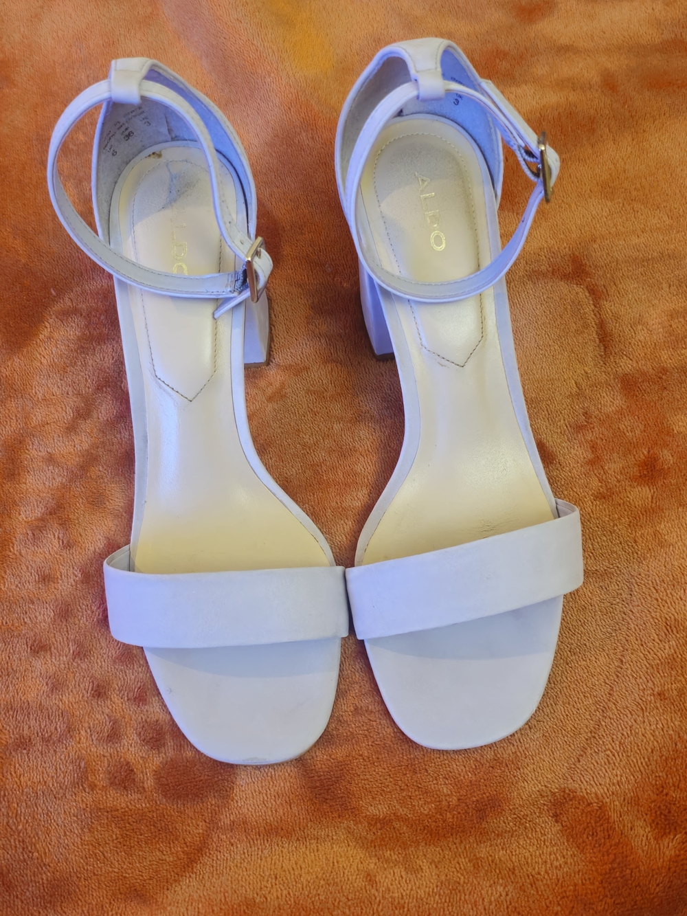 ALDO Lilac Ankle-Strap Block Heel Sandals